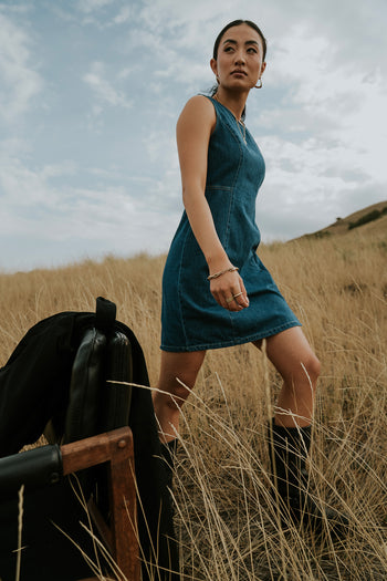 SHORT DENIM DRESS 