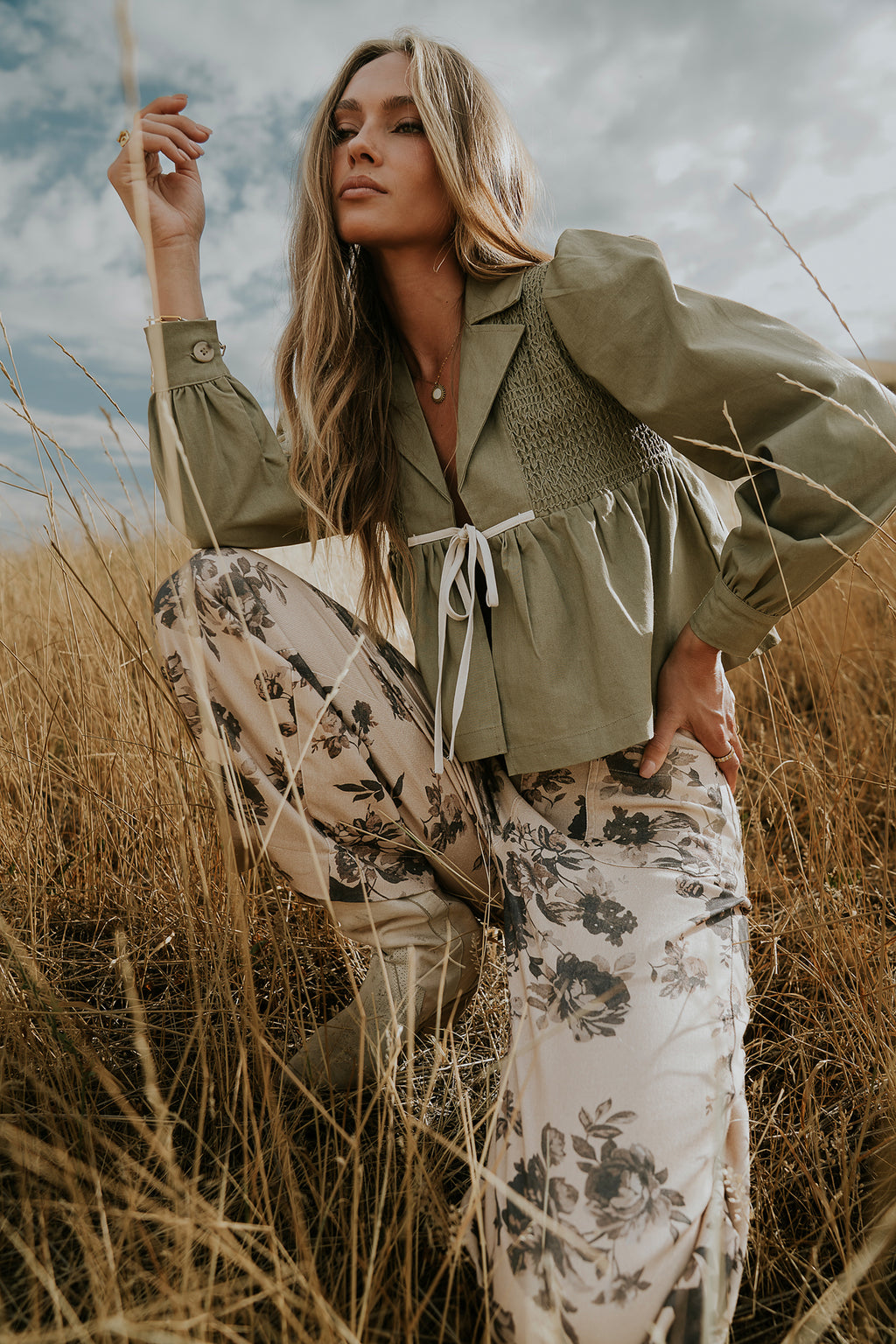 GREEN  BLOUSE 