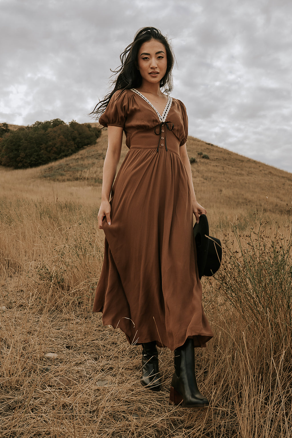 Kaydence Maxi Dress in Brown - FINAL SALE Kaydence Maxi Dress in Brown - FINAL SALE