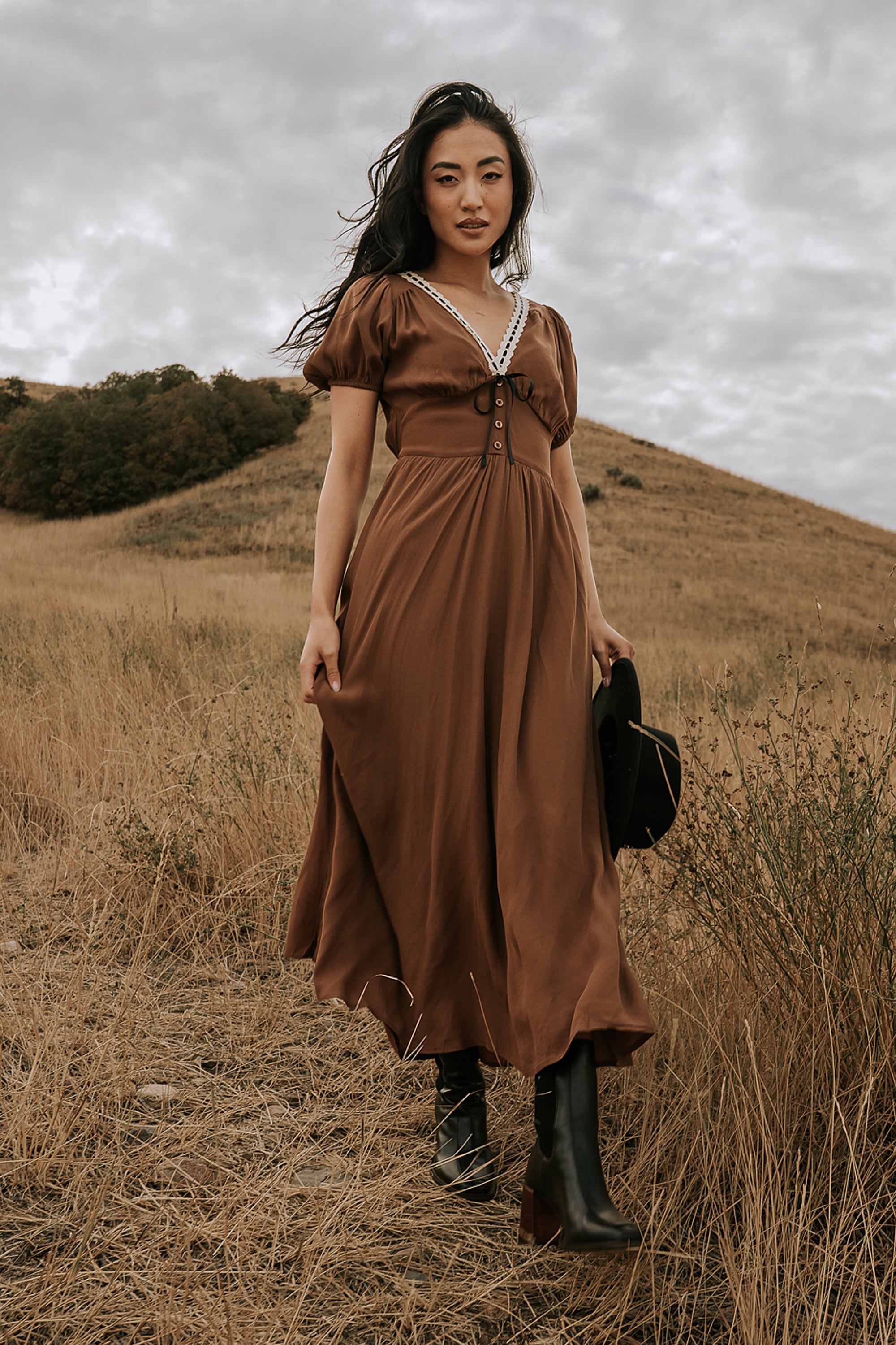 Kaydence Maxi Dress in Brown - FINAL SALE Kaydence Maxi Dress in Brown - FINAL SALE
