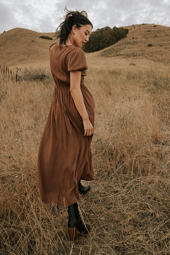 Kaydence Maxi Dress in Brown - FINAL SALE