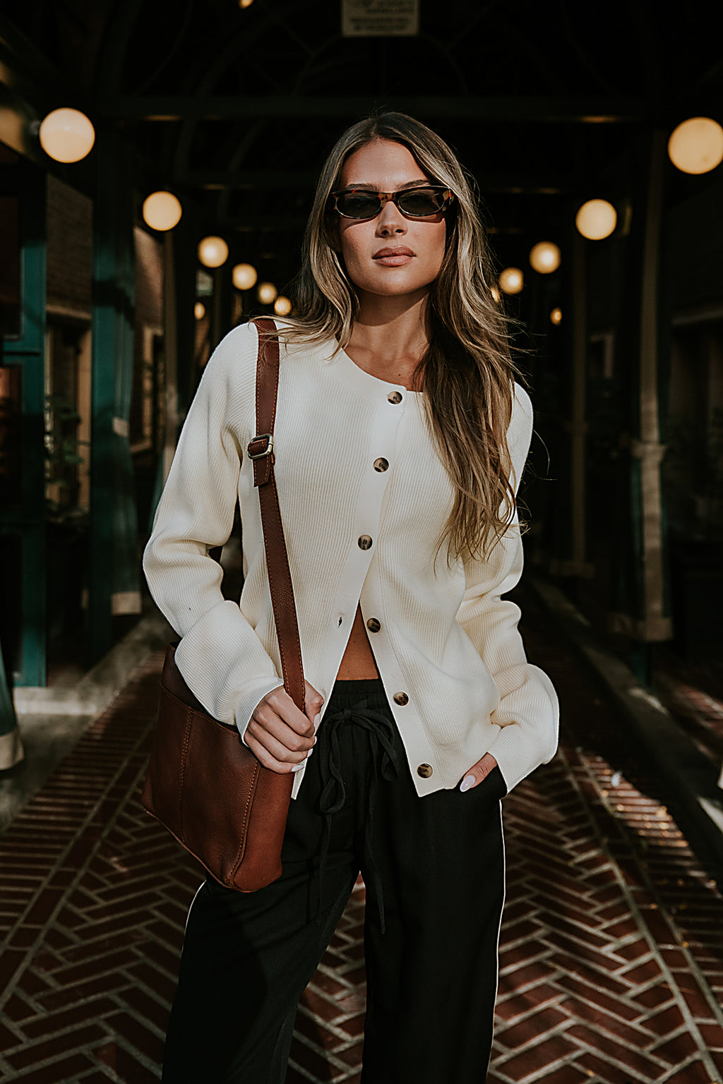 Ribbed Sweater in Ivory