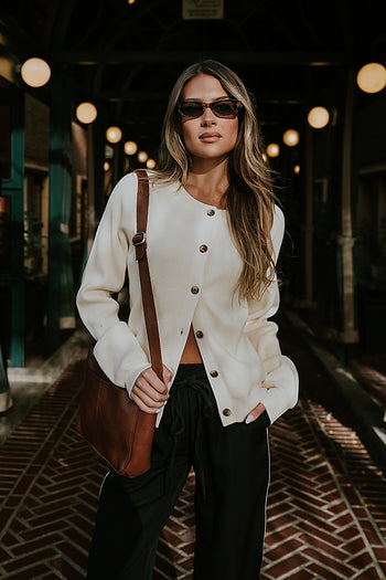 Ribbed Sweater in Ivory