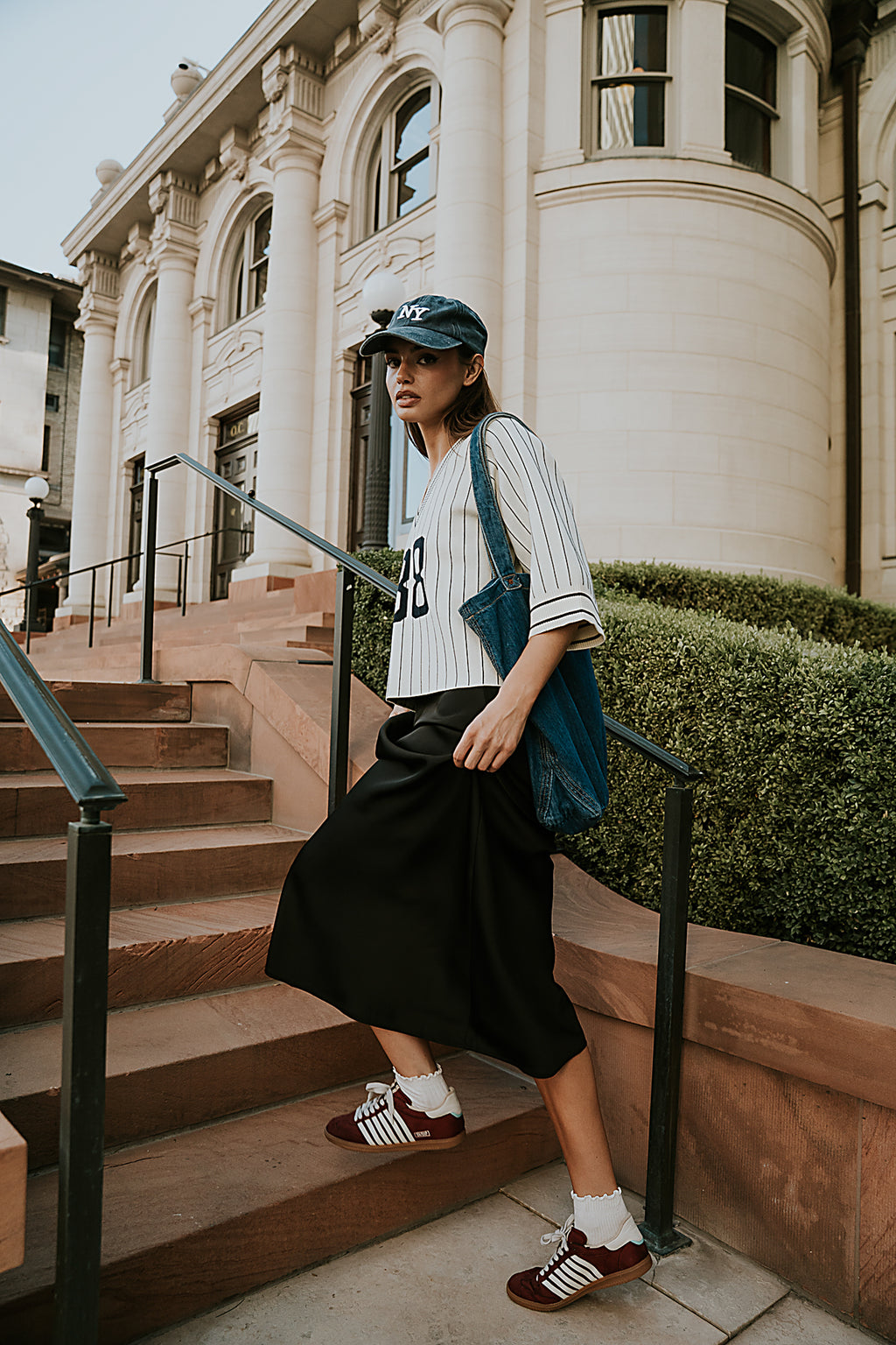 Maxi Skirt in Black WITH ELASTIC WAIST 