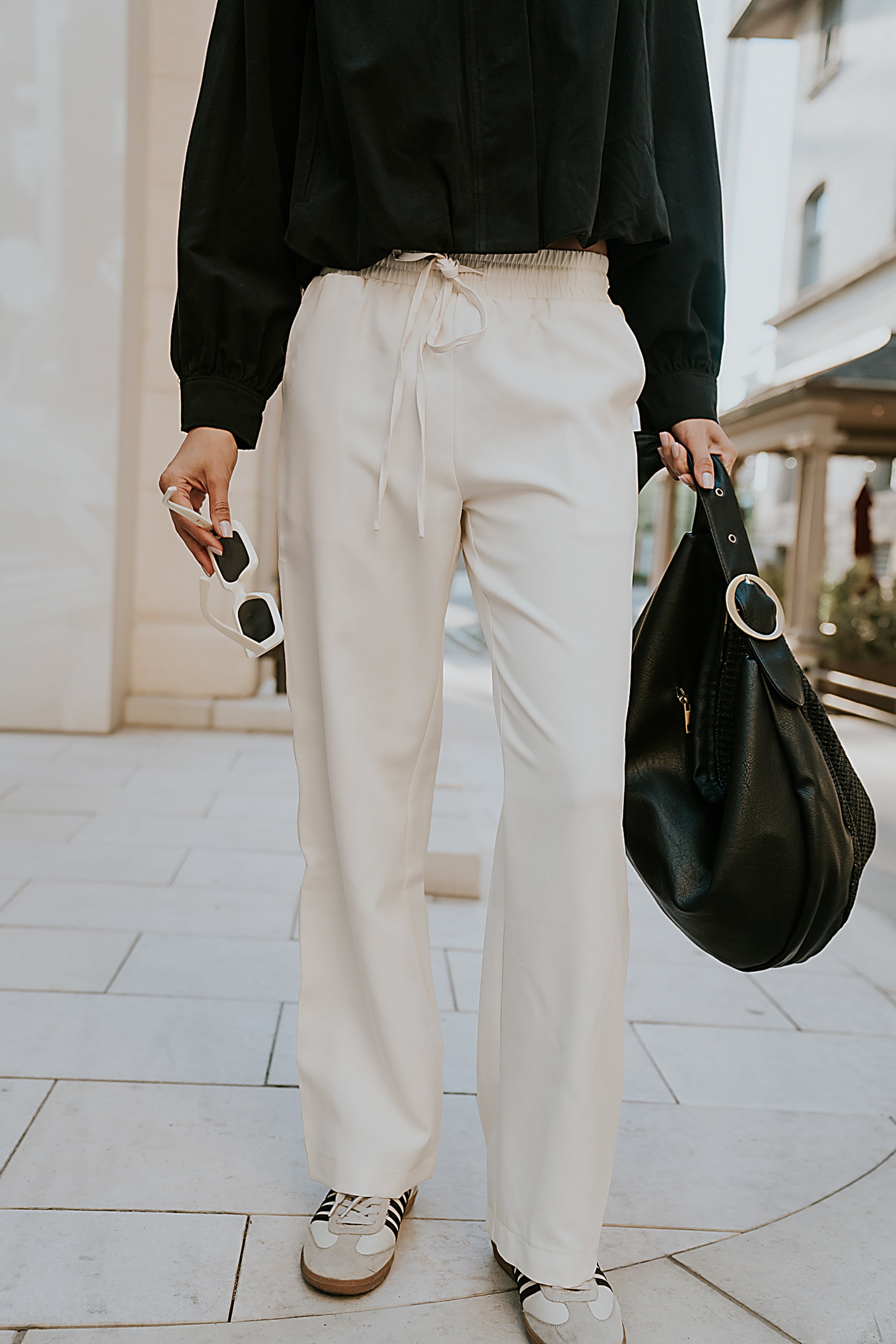 Jazzy Baggy Pants in Off White - FINAL SALE