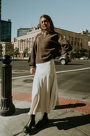 Everly Satin Midi Skirt - FINAL SALE