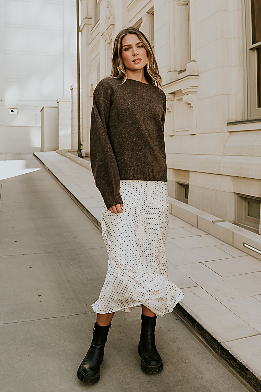 Josey Oversized Sweater in Brown