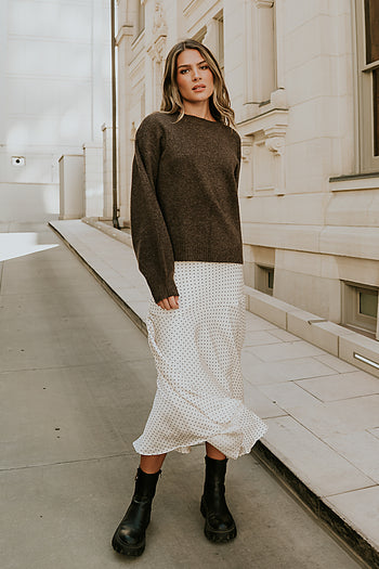 Josey Oversized Sweater in Brown
