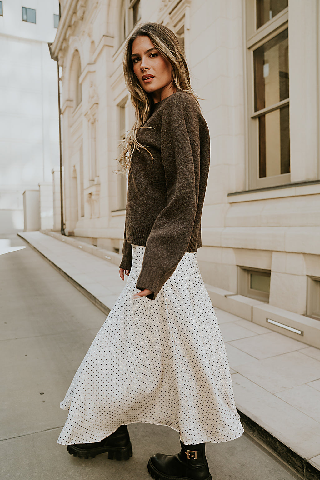 Josey Oversized Sweater in Brown