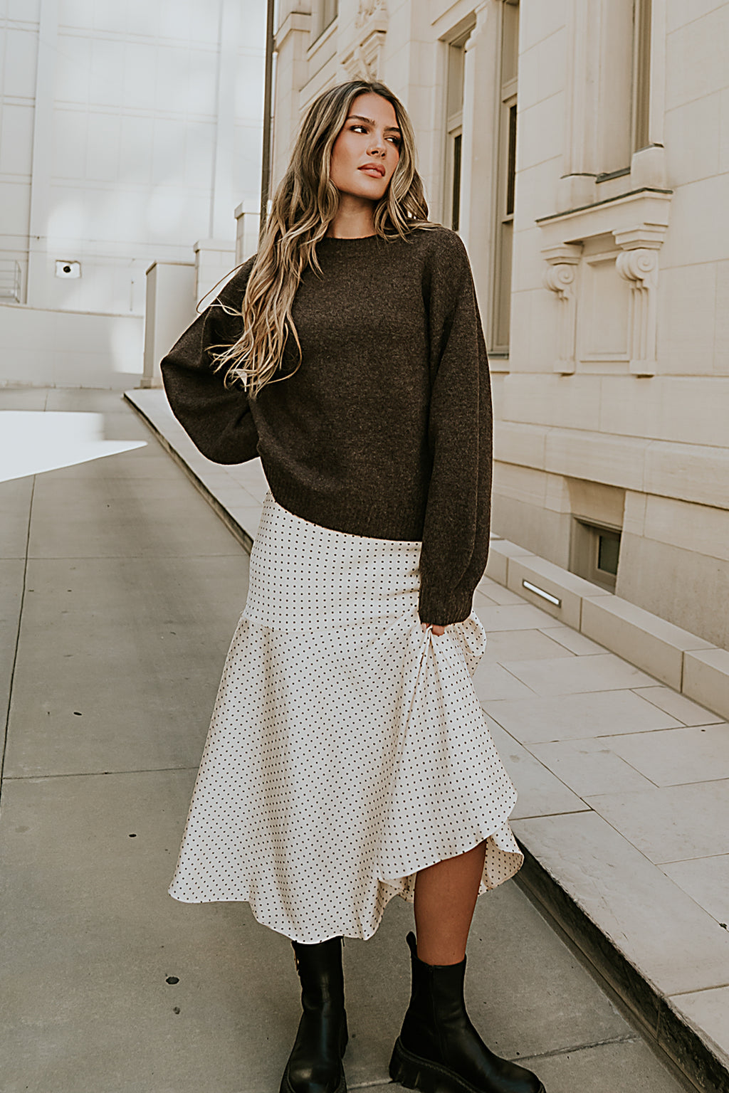 Josey Oversized Sweater in Brown