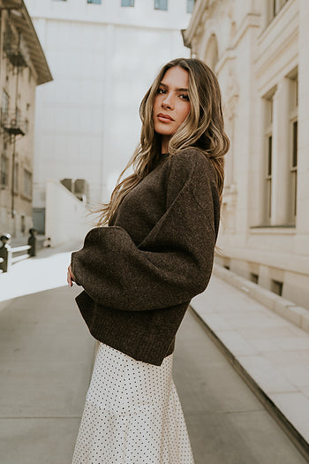 Josey Oversized Sweater in Brown