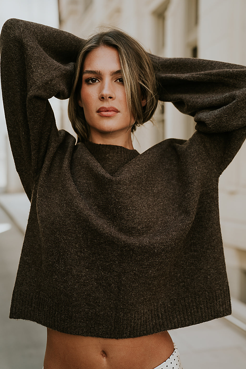 Josey Oversized Sweater in Brown