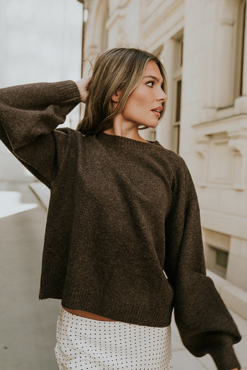 Josey Oversized Sweater in Brown