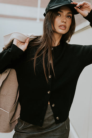 Debbie Ribbed Sweater in Black - FINAL SALE