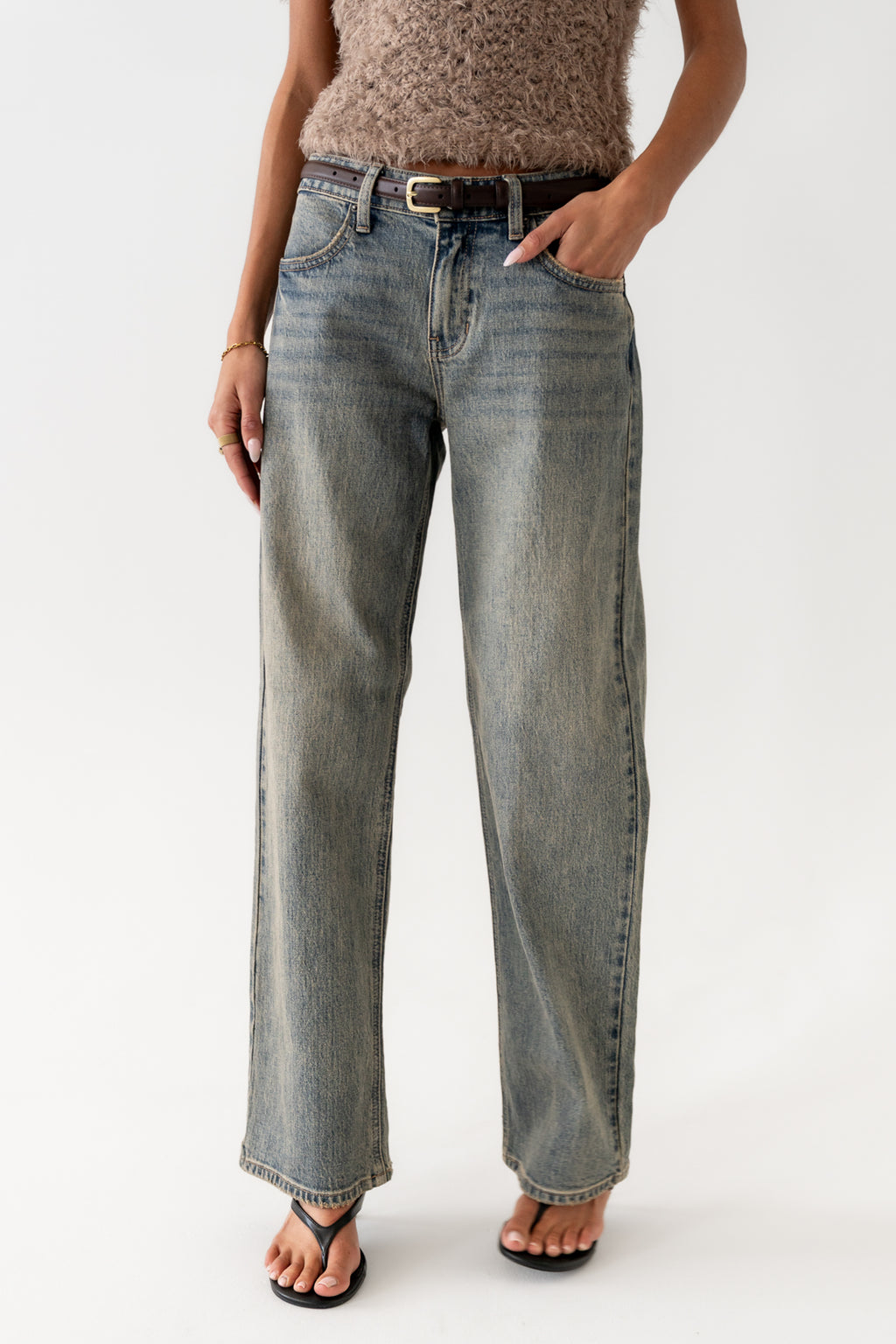 Marshall Straight Leg Vintage Jeans in Light Wash