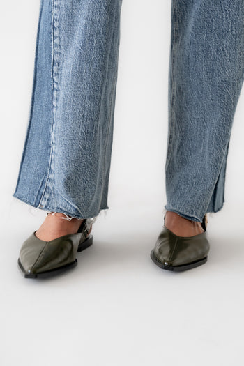 Steve Madden Shay Slingback Flats in Olive