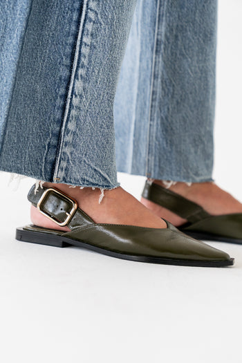 Steve Madden Shay Slingback Flats in Olive