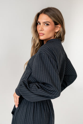 long sleeve striped jacket 