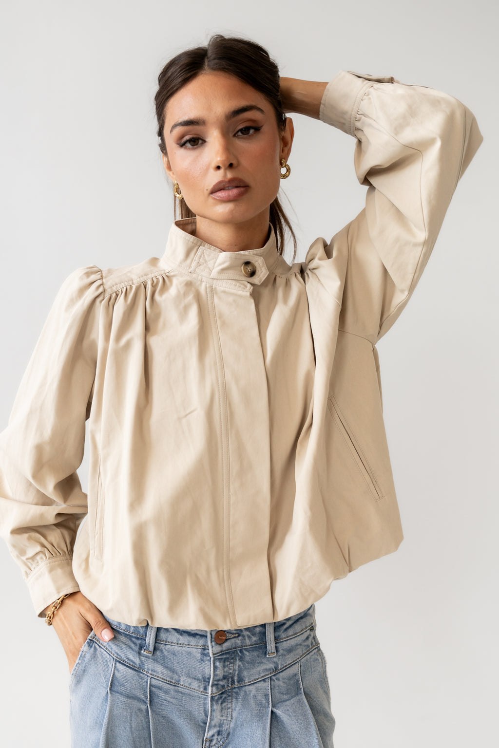 Bubble Jacket in Tan