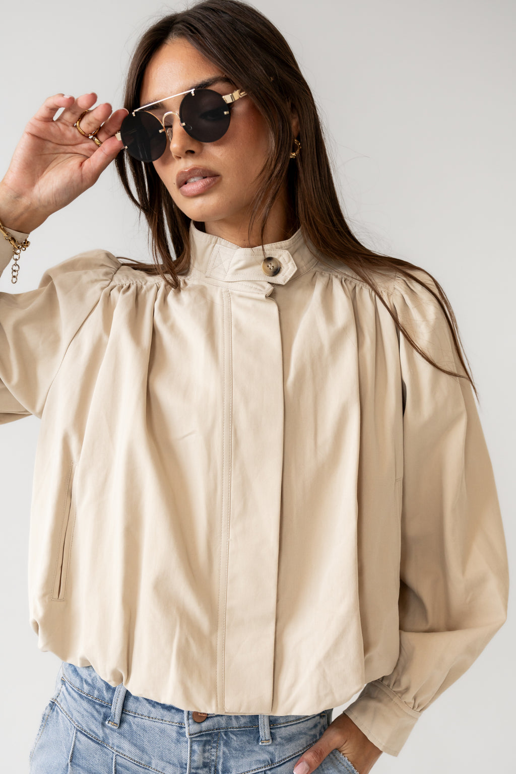 pleated bubble jacket 