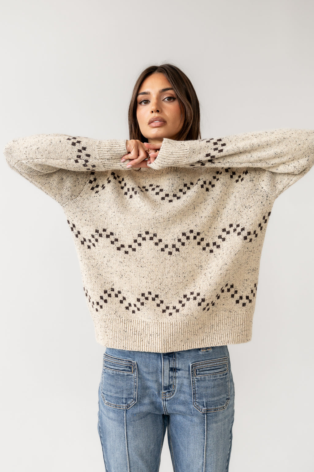 oatmeal longsleeve sweater 