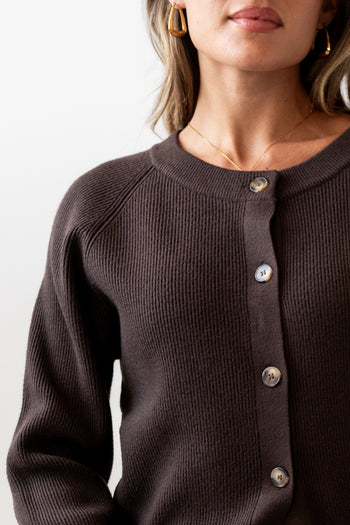 buttons up the front of sweater