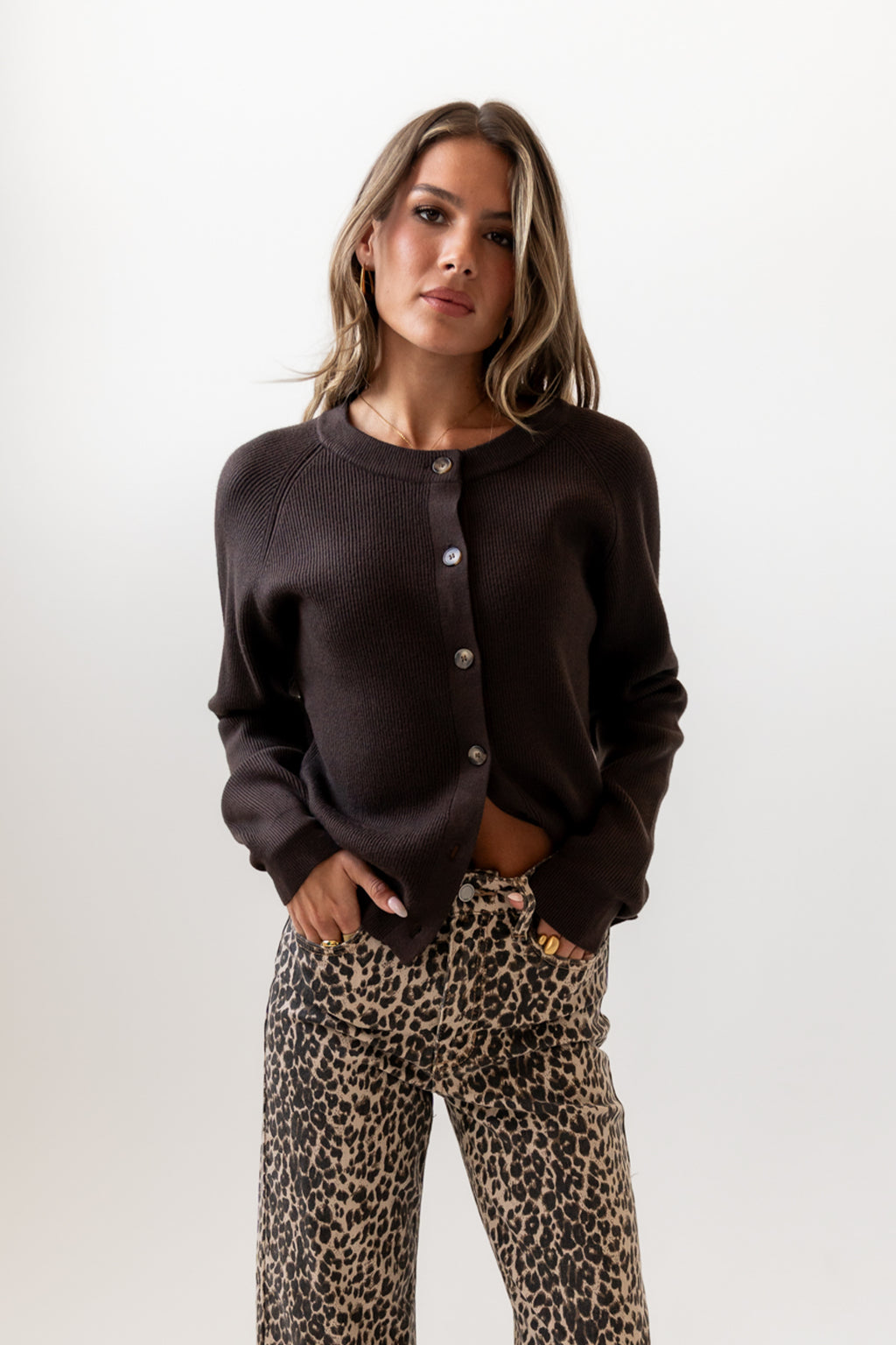  Ribbed Sweater in Brown