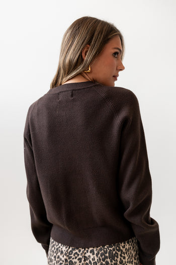 long sleeve brown sweater 