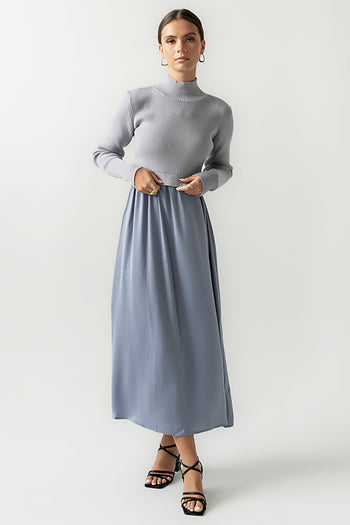 Zeda Midi Dress in Blue - FINAL SALE