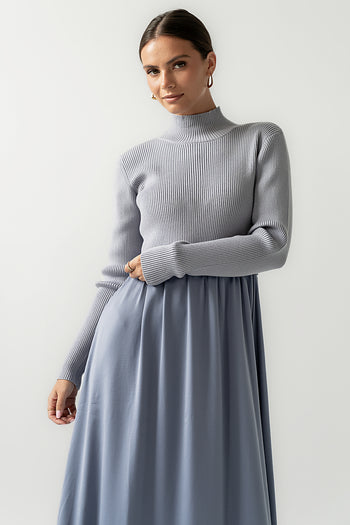 Zeda Midi Dress in Blue - FINAL SALE