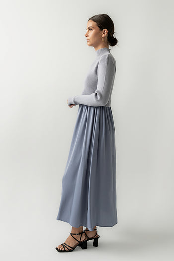 Zeda Midi Dress in Blue - FINAL SALE