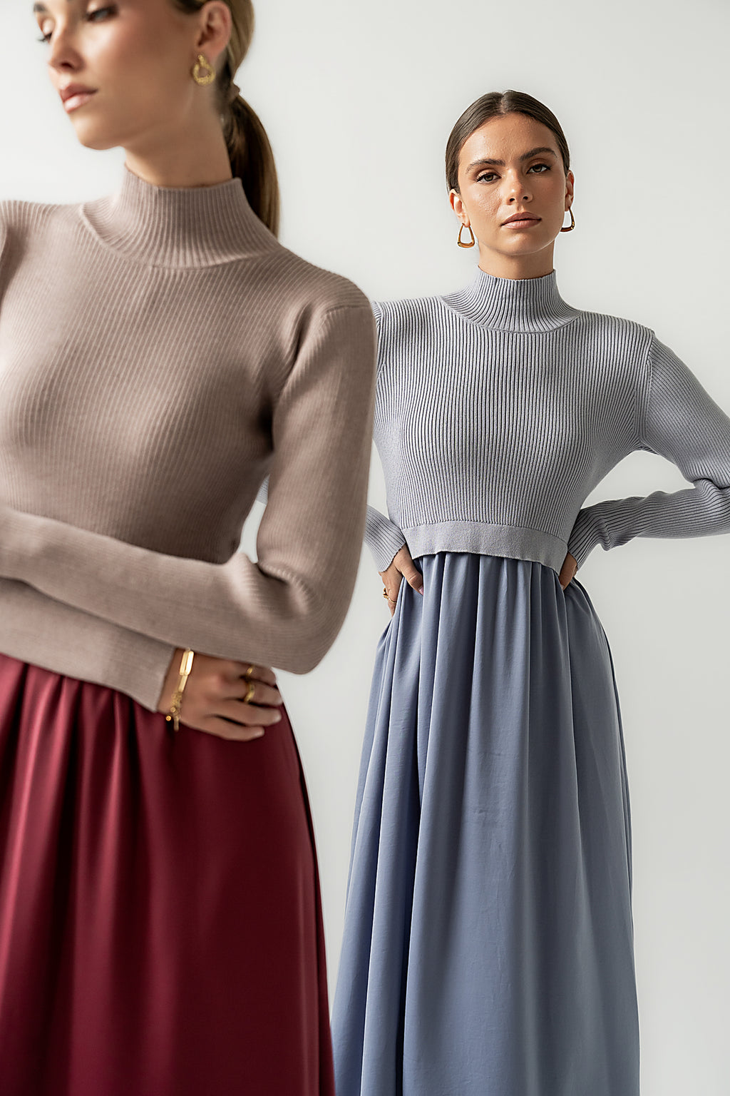 Zeda Midi Dress in Blue - FINAL SALE