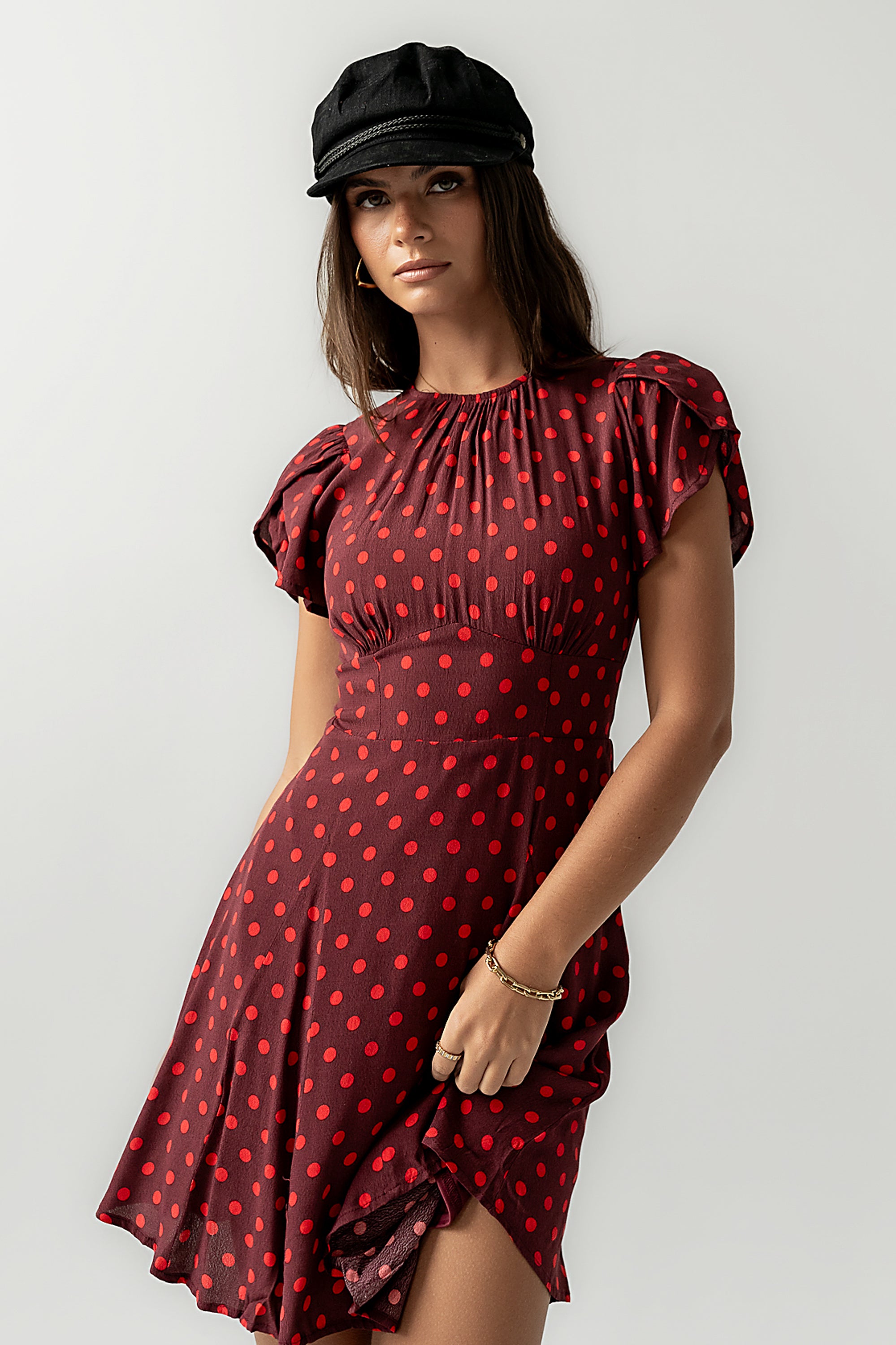 Polka Paulina Dress Brandy Jorjana Maxi Dress Brown White Polka Dot Brown White Polka Dot Womens Polka Paulina Dress Brandy Jorjana Maxi Dress Brown White Polka Dot Brown White Polka Dot Womens