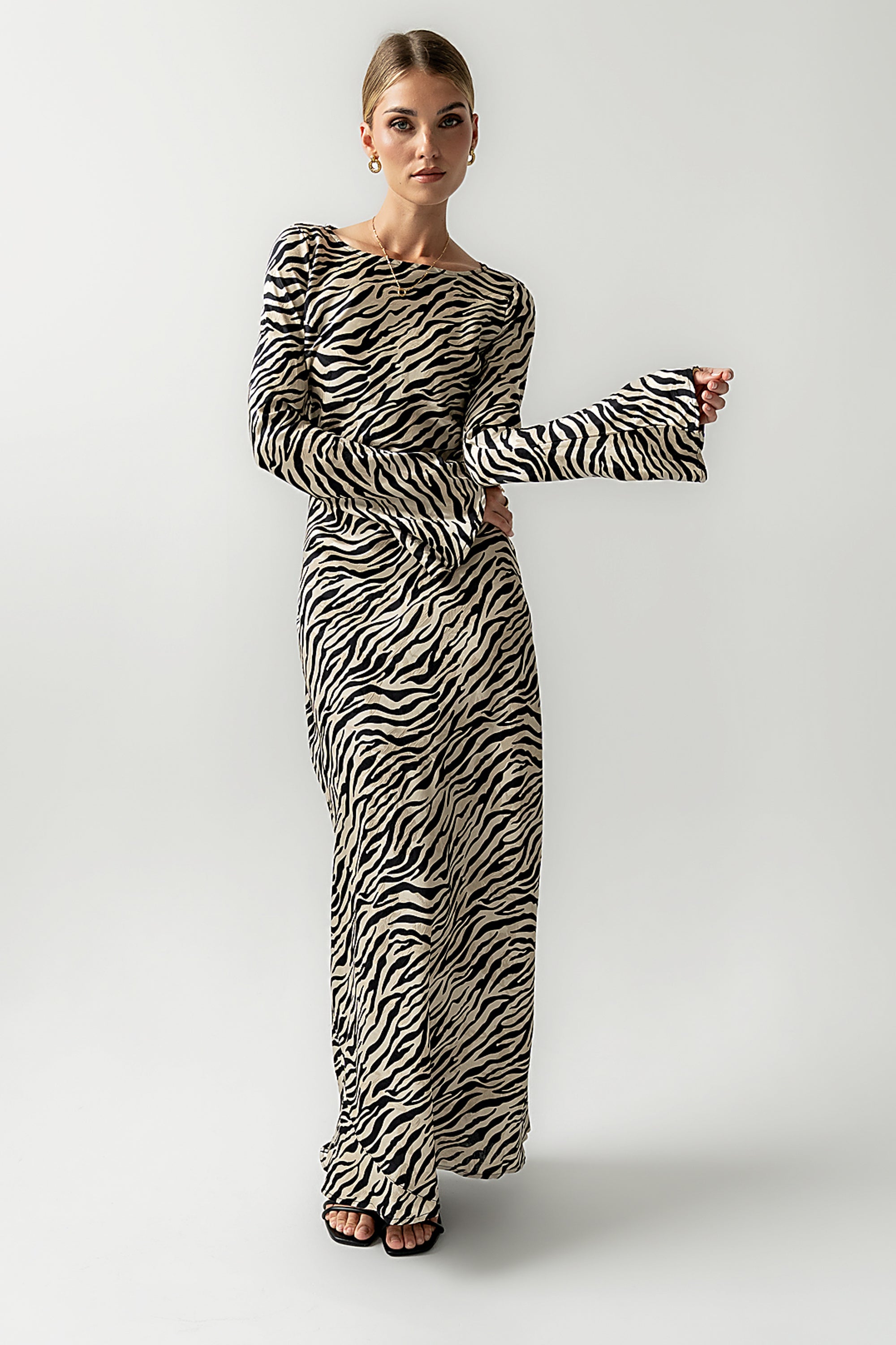 新品bohemians BIGLOVE ZEBRA SMOOTH ワンピース Melody Zebra Ultra Maxi Dress - FINAL SALE
