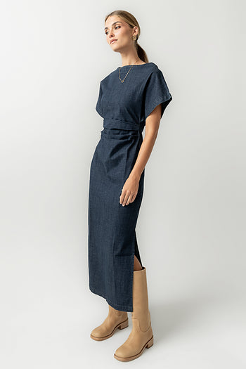 Jeanie Pleated Maxi Dress