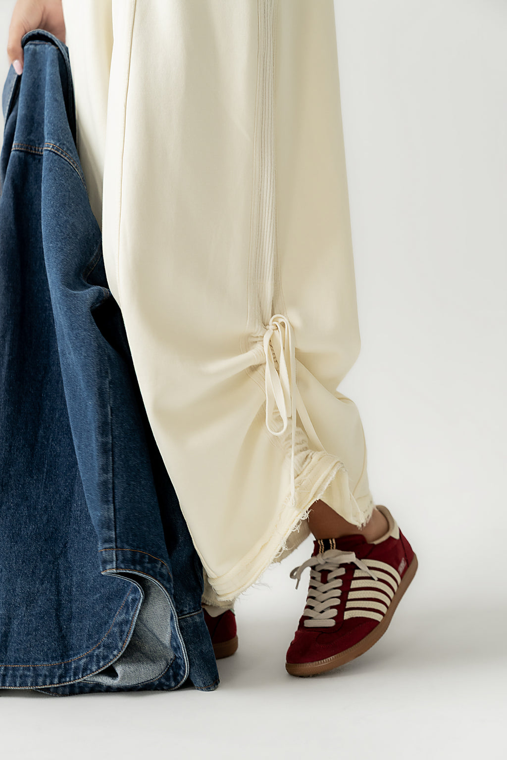 Tristan Knit Jumpsuit in Cream