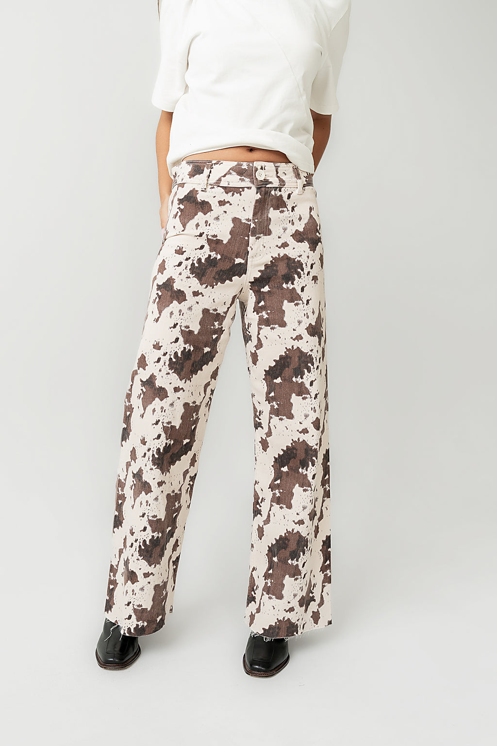 wide leg abstract pants