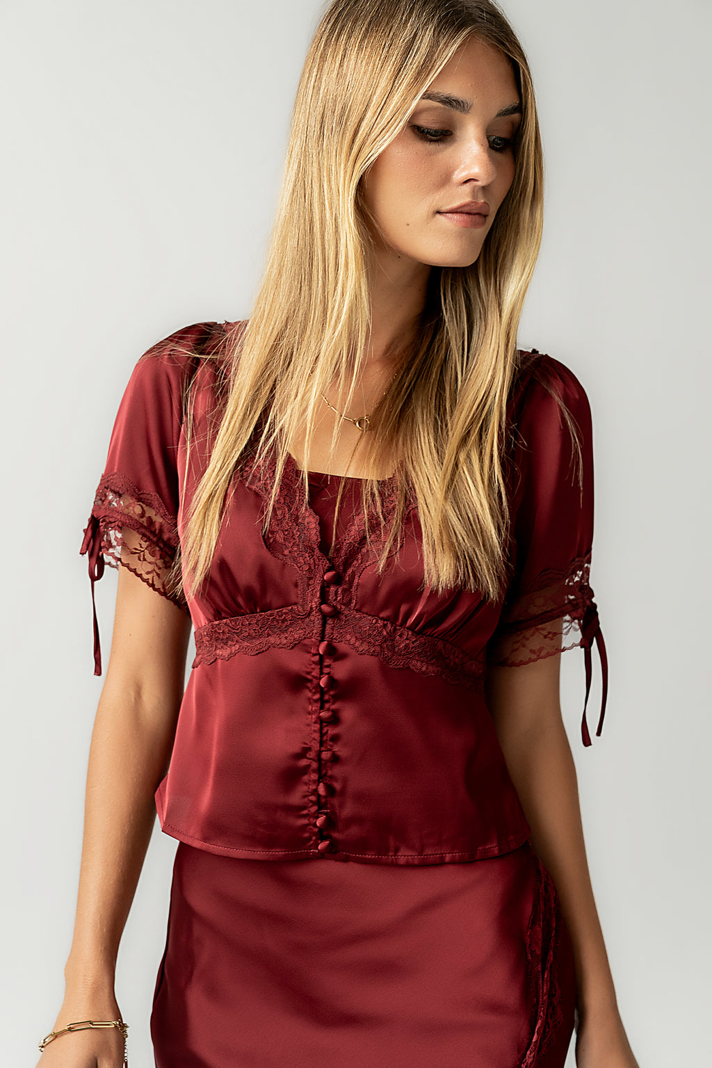Hatton Lace Trim Blouse - FINAL SALE