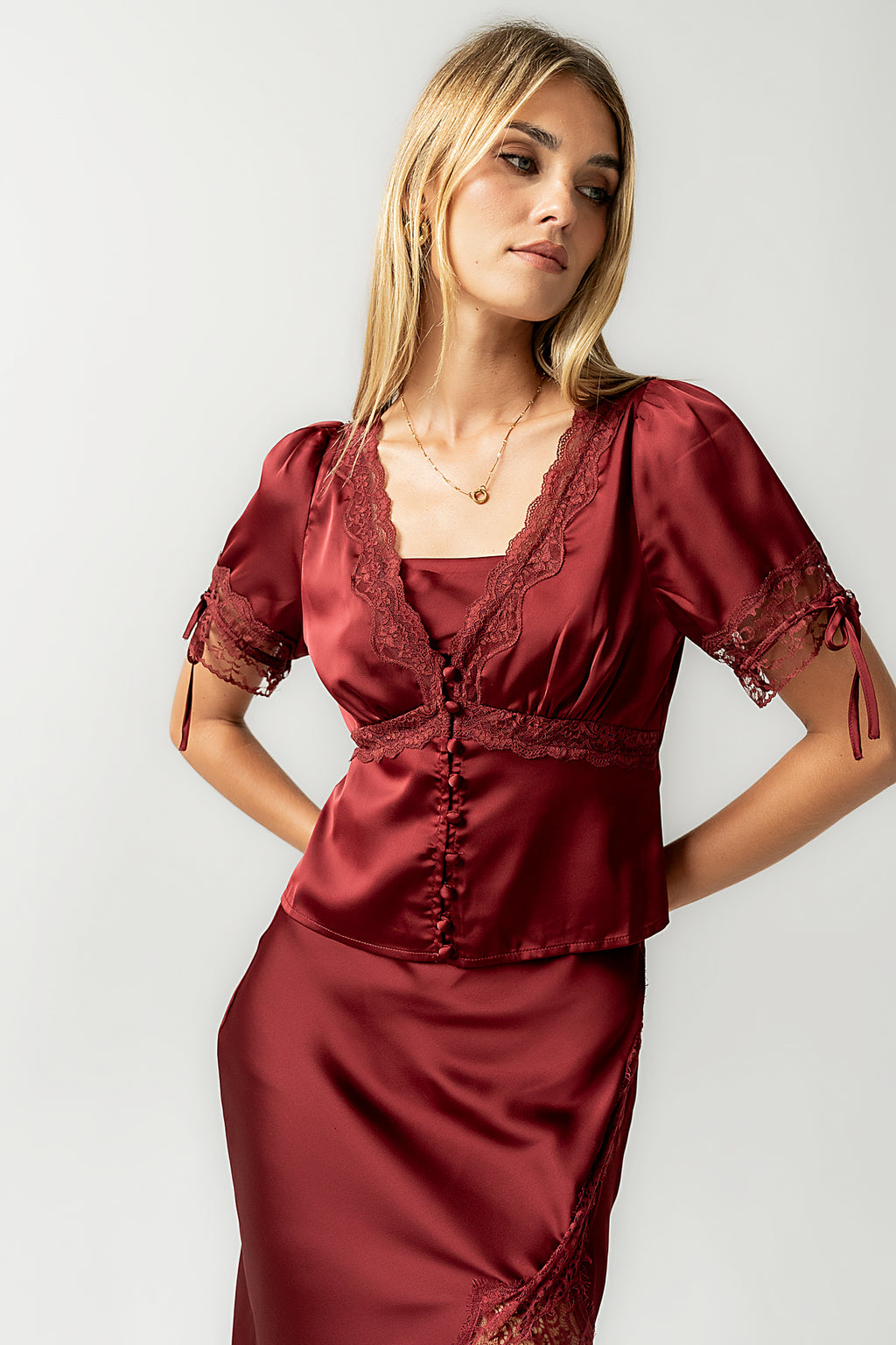 Hatton Lace Trim Blouse - FINAL SALE