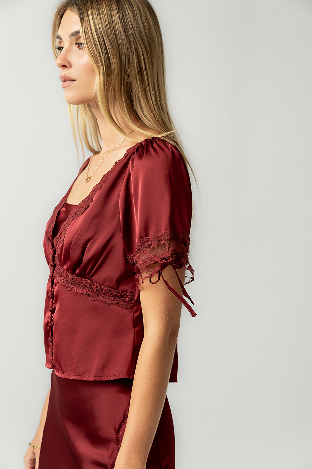 Hatton Lace Trim Blouse - FINAL SALE