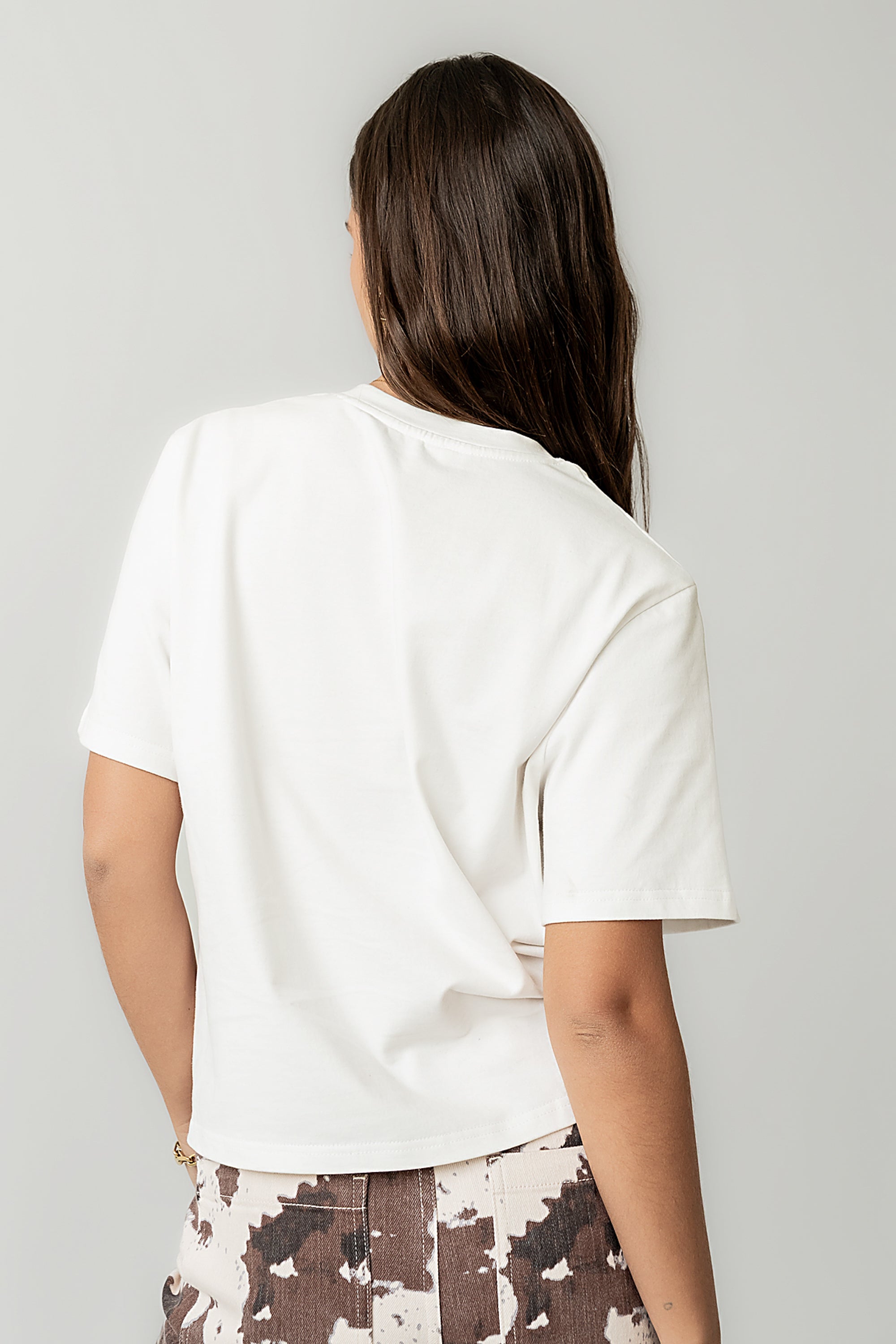 Posie Knot Tee in White - FINAL SALE