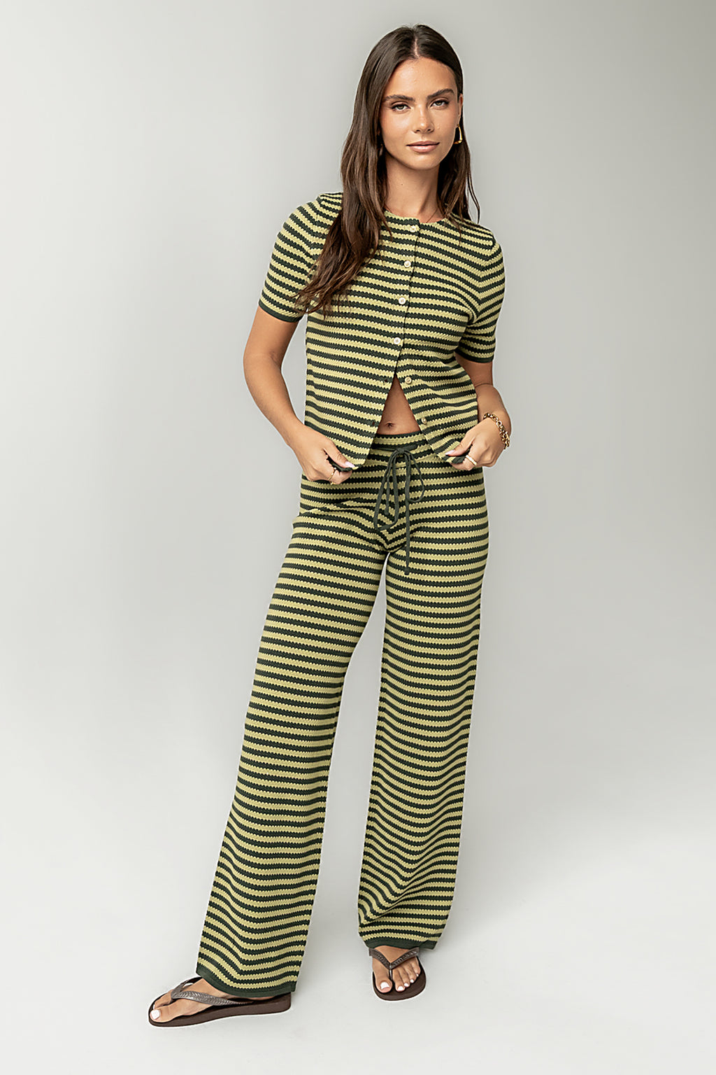 Ireland Striped Top in Green