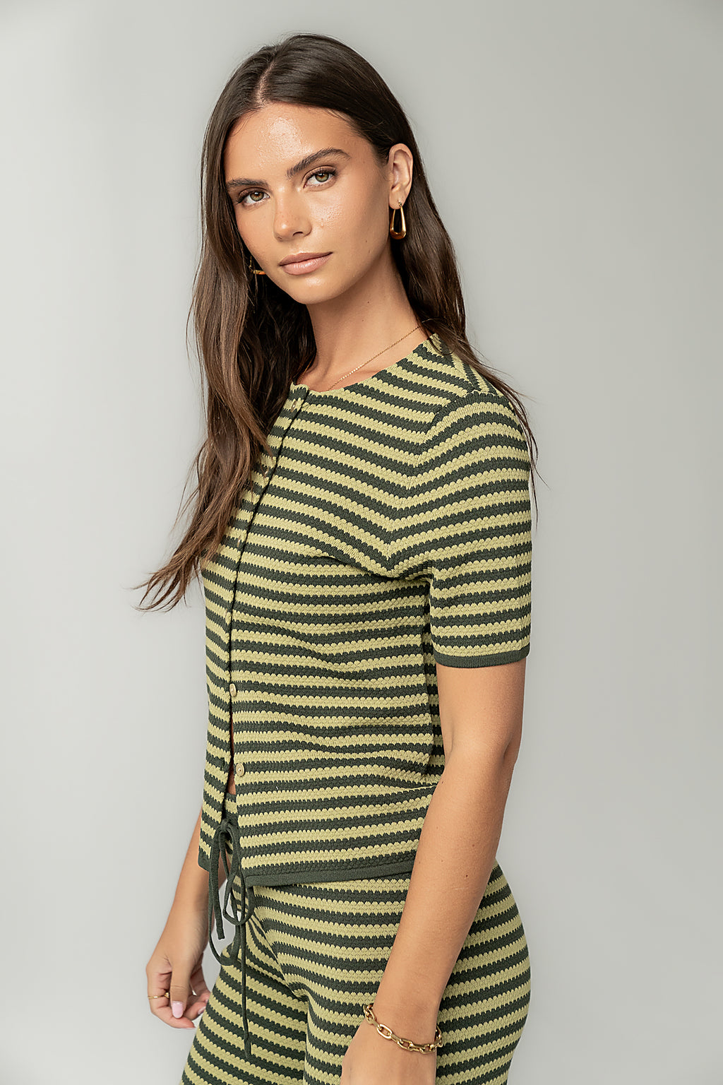 Ireland Striped Top in Green