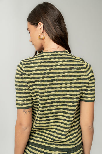 Ireland Striped Top in Green