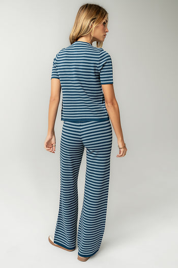 Ireland Striped Wide Leg Pants in Blue - FINAL SALE