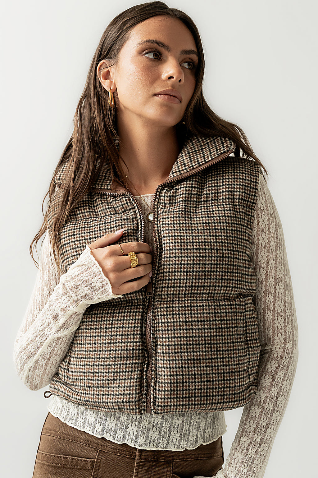 Brielle Puffer Vest in Black