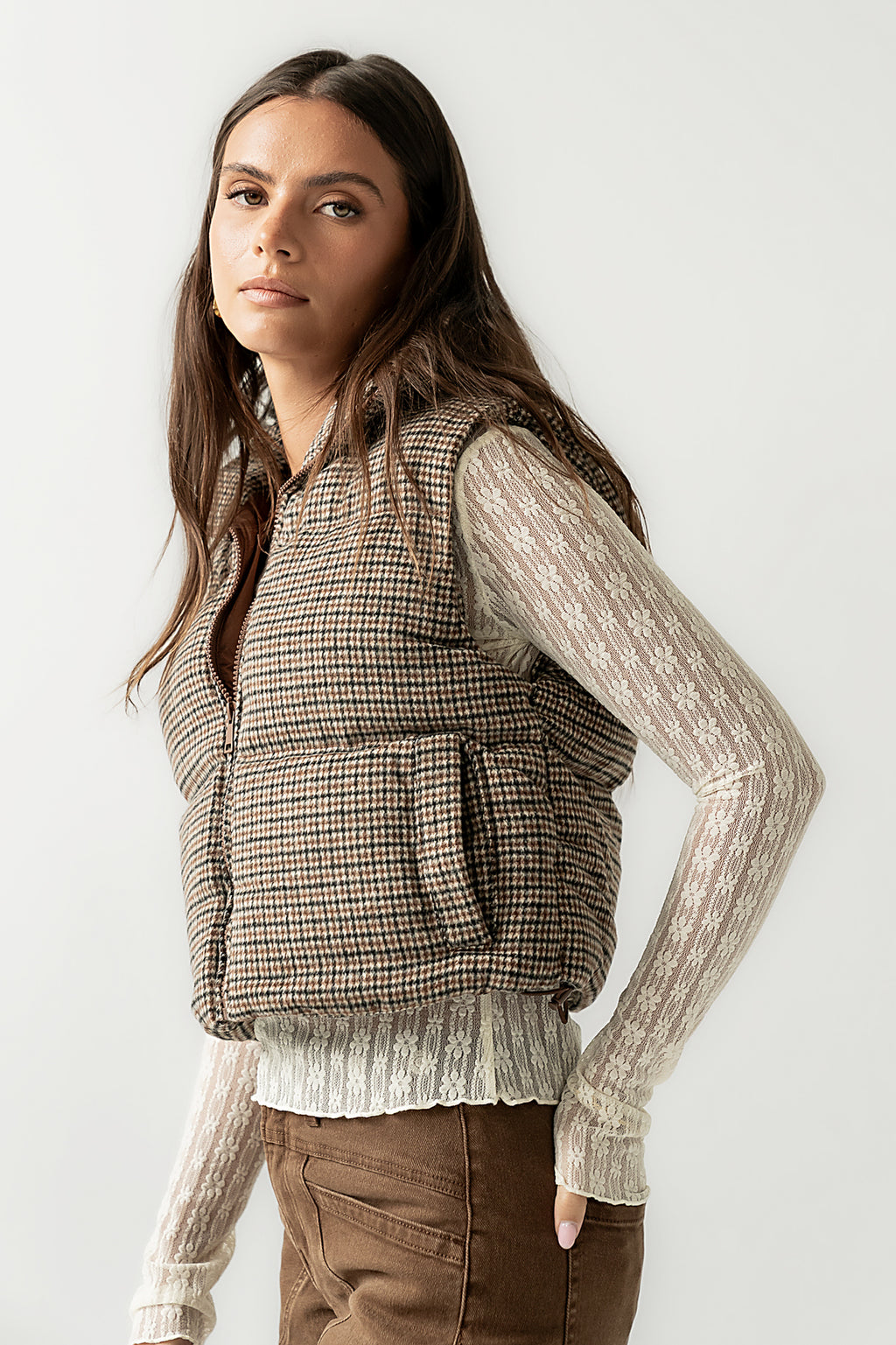 Brielle Puffer Vest in Black