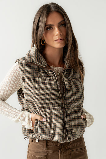 Brielle Puffer Vest in Black