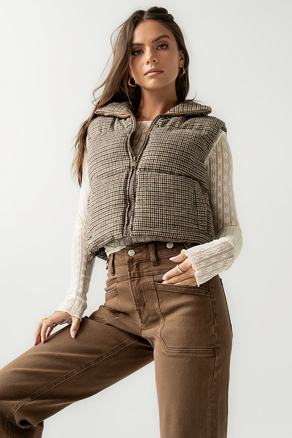 Brielle Puffer Vest in Black