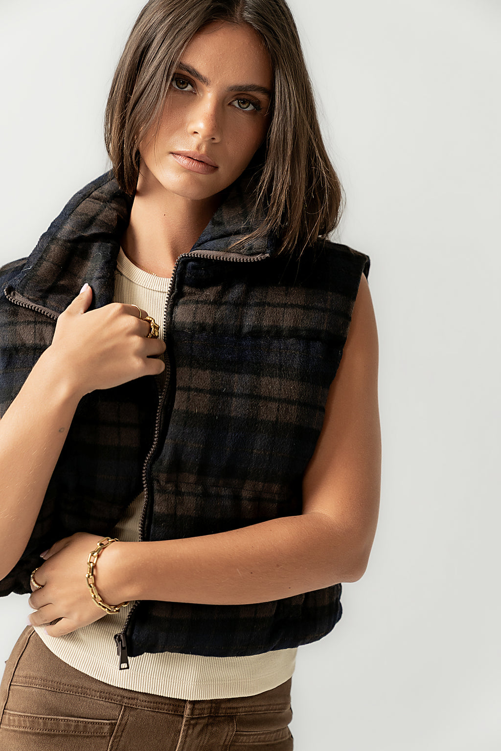 Brielle Puffer Vest in Navy - FINAL SALE